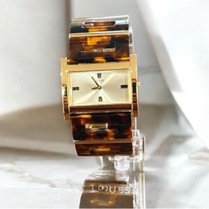 Guess Gold and Tortoiseshell Watch